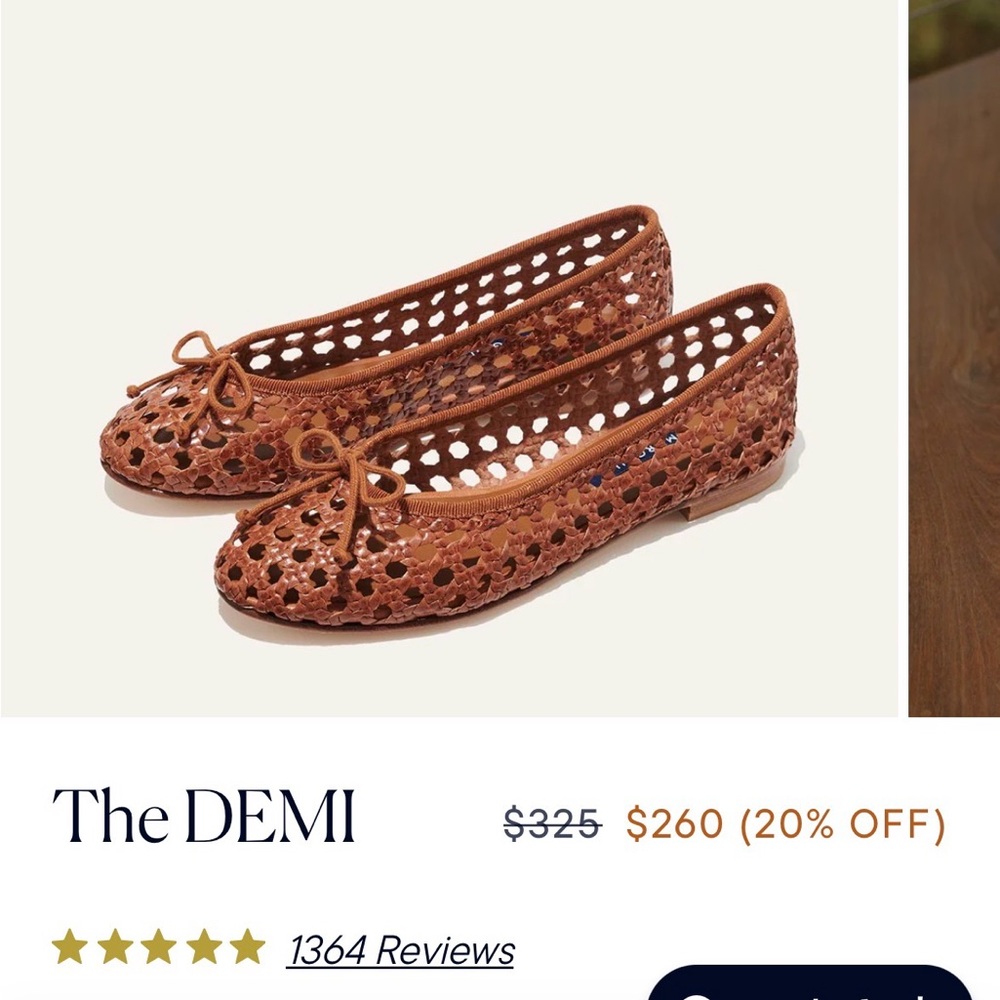 Margaux Brown Woven Flats - Picture 7 of 7